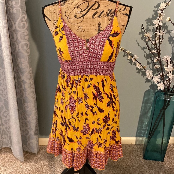 RAGA Dresses & Skirts - RAGA Floral Boho Smocked Mini Sundress
